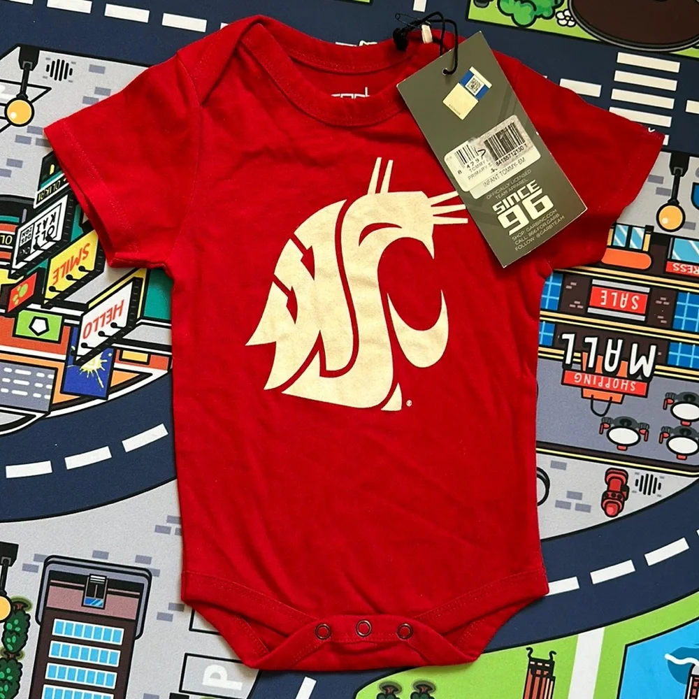NWT WSU Cougars Onesie, 3-6M - Picture 1 of 8